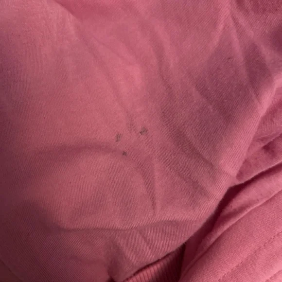 pink cropped sweatshirt XL athletic hoodie - Picture 3 of 4